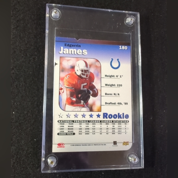 🏈1999 Donruss Elite Edgerrin James Rookie Refractor Rookie Card - Picture 2 of 5